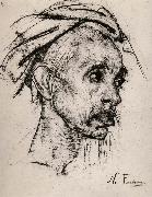 Nikolay Fechin Head portrait of old man oil painting artist